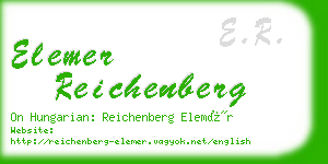 elemer reichenberg business card